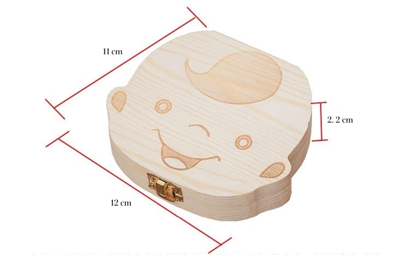 Boîte à Dents de Lait en Bois avec Étiquette Française, Coffret Souvenir pour Bébé Fille