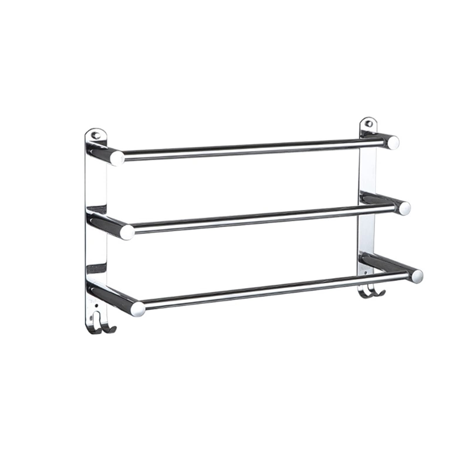 Toallero extensible de acero inoxidable para baños pequeños con soporte de pared triple
