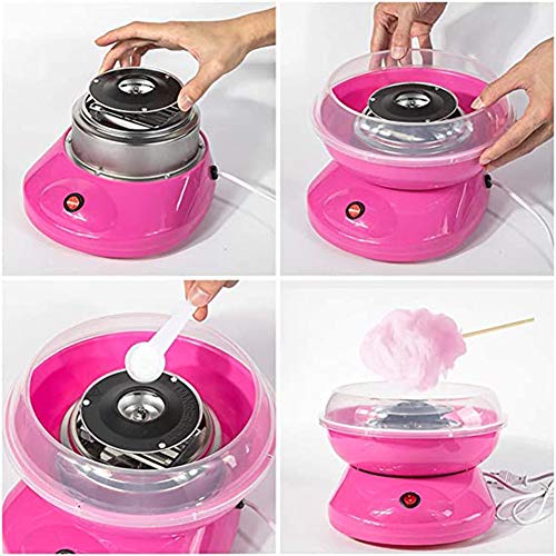 Zuckerwattemaschine Zuckerwatte Maker für Zuhause, DIY Tragbare Zuckerwatte-Maschine, Zuckerwatte Maschine für Zuhause Automat Zuckerwattegerät Cotton Candy Machine Kids Party Sweet Gift, Rosa – Bild 8