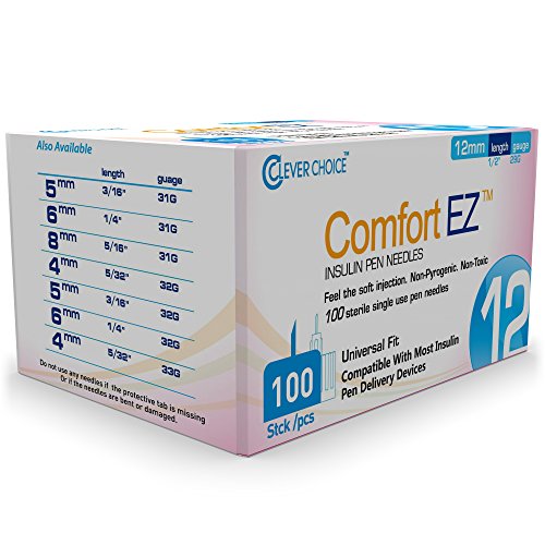Clever Choice Comfort EZ Insulin Pen Needles 29G 12mm (1/2
