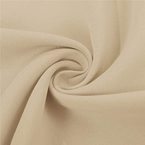 PONY DANCE Outdoor Curtains with Eyelets, Patio Curtains, Weatherproof, Opaque, Sun Protection, Gazebo & Balcony, 2 Pieces, H 213 x W 132 cm, Biscotti Beige - Image 9