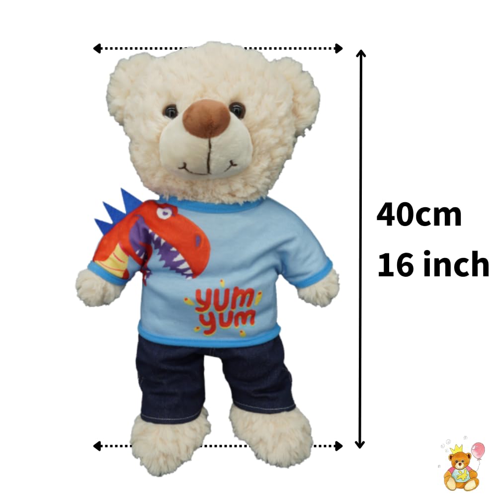 16 inch Dinosaur Yum Yum T-Shirt and Jeans - Teddy Bear Clothes - Size: 16 inch/40cm fits Build a Bear, 16 inch - 40 cm - Image 3