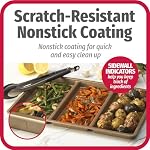 GoodCook 11 x 17-Inch Pane de feuilles divisées non-positionnées – 3-in-1 Cuisinière texturée, cuisson au four, four en acier au carbone résistant aux égratignures & Dîners