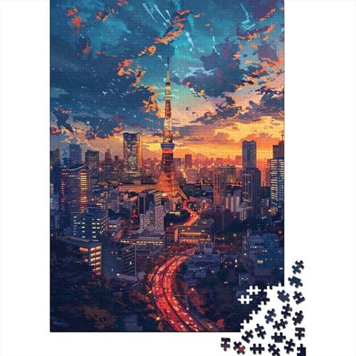 Imagen de Rompecabezas De 1000 Piezas Tokyo Tower Sunset Rompecabezas para Adultos Juguetes De Bricolaje Oferta De Decoración Perfecta como Regalos para Toda La Familia 38x26cm