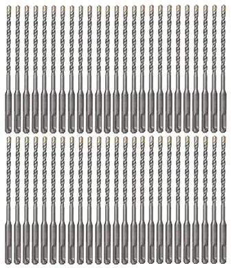 SDS Plus Hammer Drill Bit 50Pcs 3/16 in. x 6 in. Masonry Concrete Rock Drill
