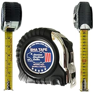40 Foot Tape Measure – Wide Blade – Engineer Scale, Imperial Inch/Foot, Metric – Bottom Hole Assembly – BHA Tape – Directional Drilling Tape Measure – Class II