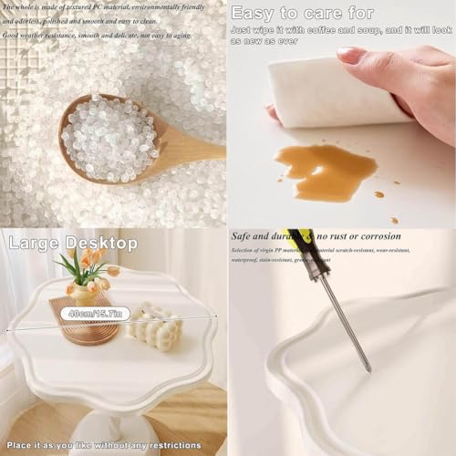 Table d'appoint ronde moderne Slish grise pour salon et chambre - 8