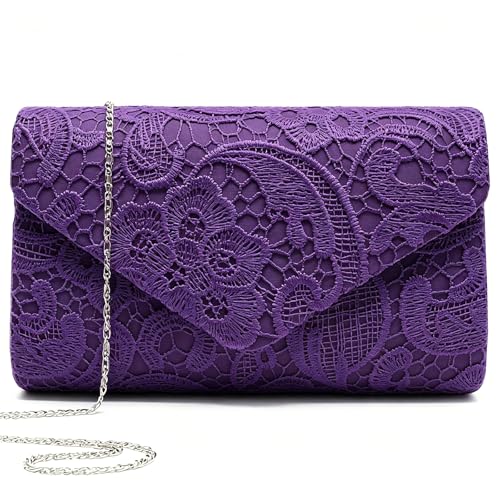 Image of 2026 Lace Embroidered Clutch Dressy Purse Envelope Evening Bag