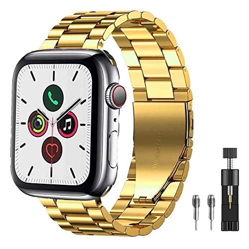 PUGO TOP Stainless Steel Band Compatible with Apple Watch Ultra 3-1(49mm)& Series 11-1 SE3-1(46/45/44/42/41/40/38mm)