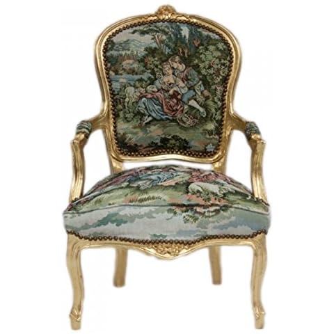 Casa Padrino Handmade Baroque Salon Chair Cover