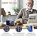 PRUNUS 429 Small Radio, Pocket Radio, AM FM Radios USB Charging, Large Button, Neodymium Speaker, Auto Save, USB Flash Drive, SD Card AUX Input MP3, Shortwave Radios for Elderly and Senior(Blue)