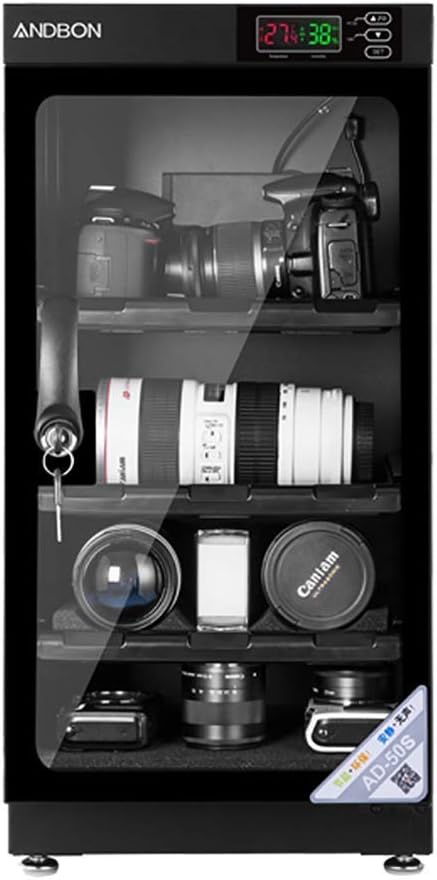 Fully Automatic Electronic Moisture-Proof Box 50L Lens Camera Dry Cabinet Silent Operation 5W Low Power