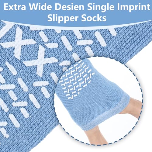 2XL Slip Stop Slipper Socks Non Slip Gripper Socks Fall Prevention Large Hospital Socks with Grip for Men Women4