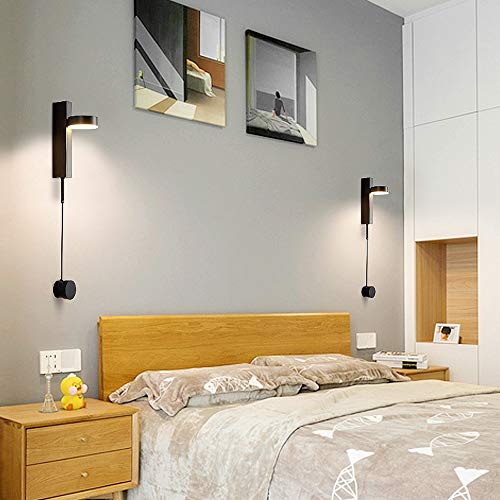 Applique murale LED géométrique avec interrupteur pour éclairage doux