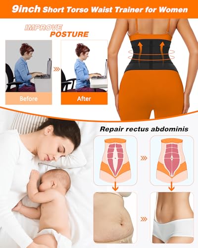 Image of Women Waist Trainer Cincher 3 Straps Tummy Control Body Shaper