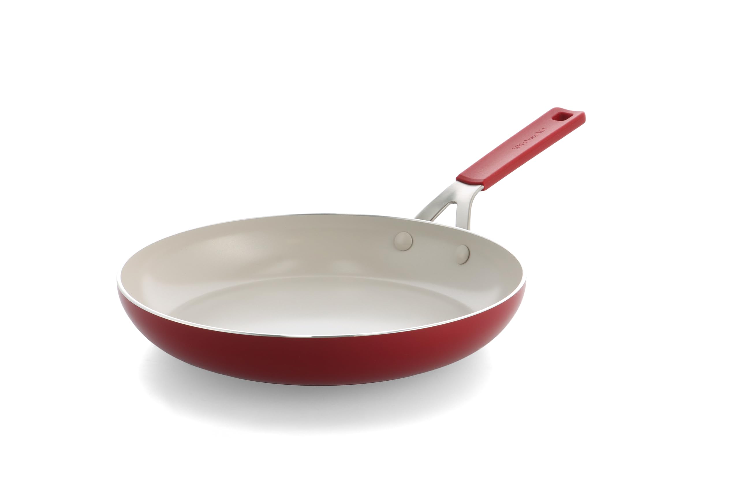 KitchenAid Aluminium 28 cm Ceramic Non-Stick Frying Pan, Empire Red