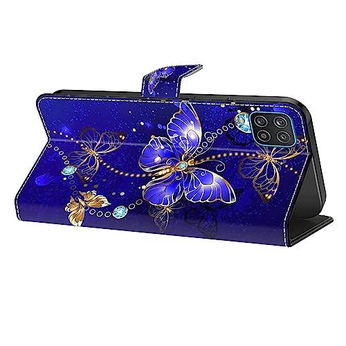 Coque iPhone 12 Pro portefeuille cuir antichoc papillon