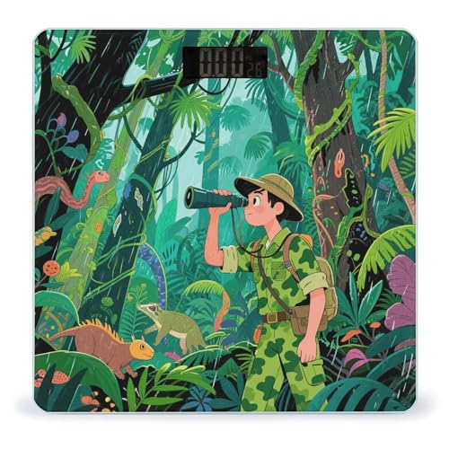Báscula Digital de Baño Tropical Rainforest con Pantalla LED