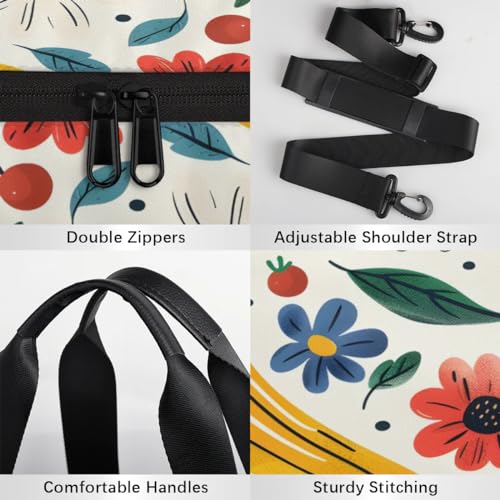 Fruits Oranges Papaya Travel Gym Bag Waterproof Sport Dance Bag for Women Men Portable Gymnastics Duffel Bags Canvas Tote Carry on Handbag for Workout Overnight Weekender4