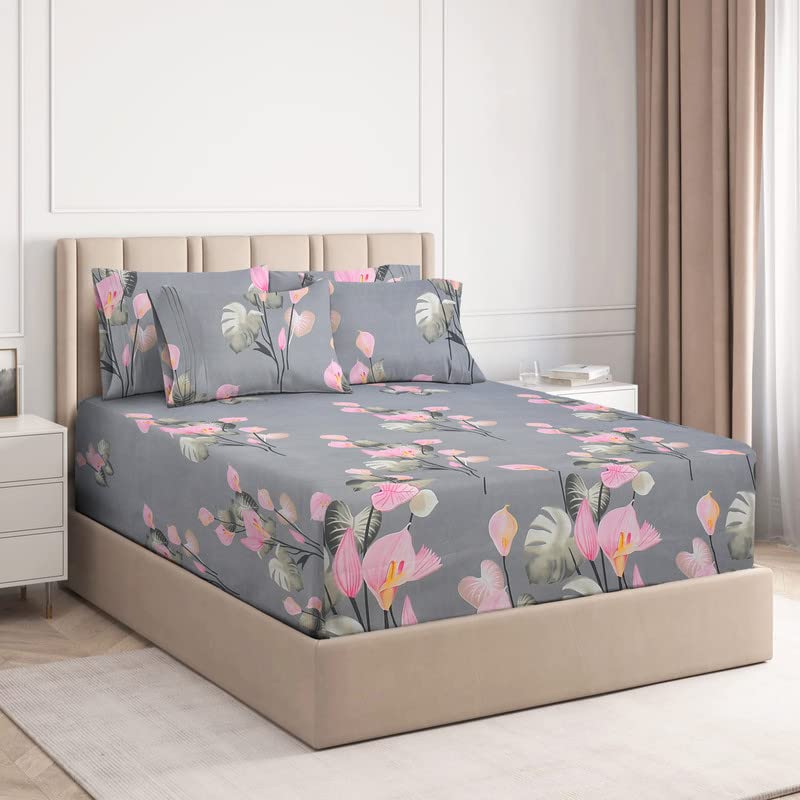 See full amazon price history chart for VAS COLLECTIONS Premium Cotton Elastic Fitted Bedsheets with 2 Pillow Covers | Double Bed with All Around Elastic 160 TC Supersoft | Size - 78x72+10 inches, Grey & Pinks VAS COLLECTIONS Premium Cotton Elastic Fitted Bedsheets with 2 Pillow Covers | Double Bed with All Around Elastic 160 TC Supersoft | Size - 78x72+10 inches, Grey & Pinks (B0BWJWDJCQ) Amazon Price History, Amazon Price Tracker