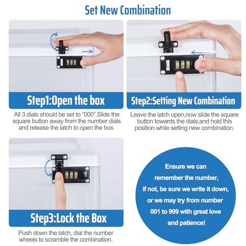 Caixa de bloqueio de medicamentos – Cofre com bloqueio de medicamentos, recipiente para alimentos, c