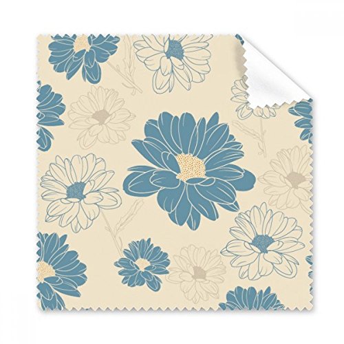 Nettoyeur écran téléphone et lunettes tissu chrysanthème bleu anti-poussière