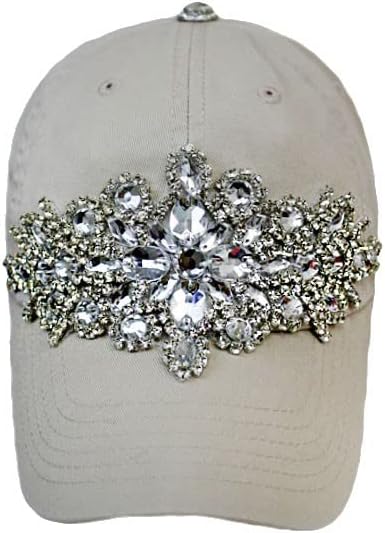 Bling Crystal Embellished Flower Rhinestone Fancy Baseball Hat