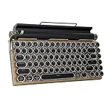 OUSEITECH Retro Typewriter Keyboard, 83-Key Hot-Swappable Mechanical Keyboard, Bluetooth Wired Dual-Mode Connection, Various Backlight Systems, Multi-Device Simultaneous Connection,QWERTY-US