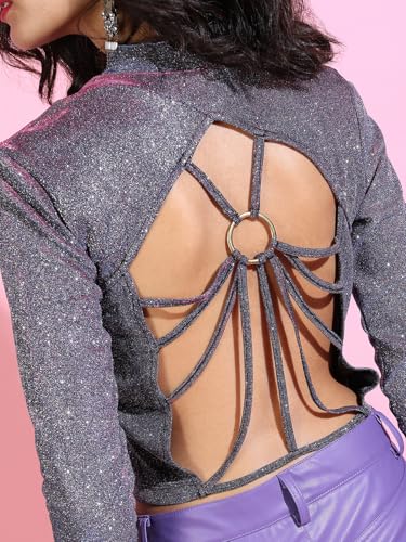 Image of Tokyo Talkies Women's Long Sleeves High Neck Solid Tops | Stylish
