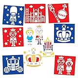 baker ross cn123 royal stencil – confezione da 10, british royalty arts and crafts supplies