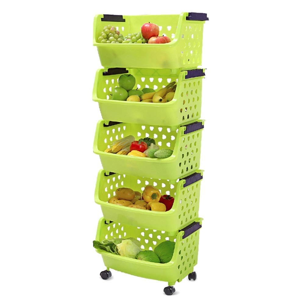 Carrito de servir de plástico con ruedas para almacenamiento de herramientas