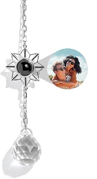 Personalized Suncatcher with Picture Inside Ornament for Window Car Hanging Home Decor Custom Photo Sun Catcher with Prism Crystal Rainbow Maker for Ceiling Indoor Decoration Memorial Gifts 2026 New