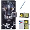 URFEDA Compatibel met Huawei P9 Lite Cover Lederen Kleurrijke Flip Portemonnee Cover Cartoon Case Shockproof Case Folio…