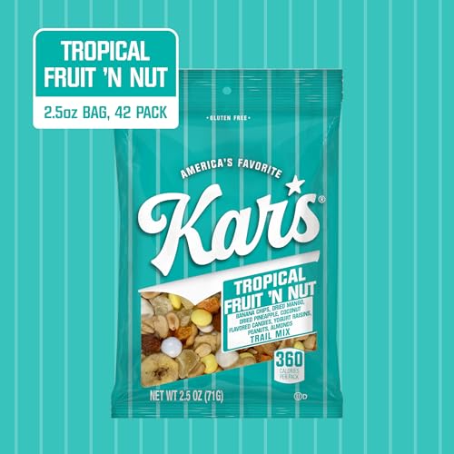 Kar’s Nuts Tropical Fruit ‘N Nut Trail Mix, 2.5 oz Grab & Go Bags, Individual Snack Packs (Pack of 42), Gluten-Free Trail Mix Snack - image 2