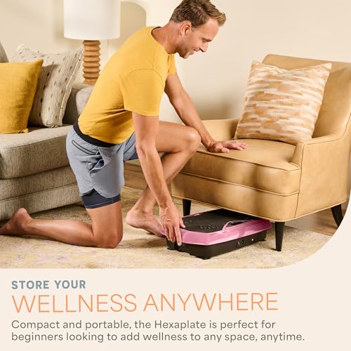 Image of Lifepro HexaPlate Vibration Plate Exercise Machine with Magnetic Acupoints & 9 Presets - Whole Body Vibrating Platform Machine with Resistance Bands - Vibration Plate for Lymphatic Drainage & Home Gym