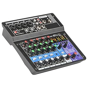 Sound Mixer Board, Wireless 6-channel Audio Mixer Draagbare Sound Mixing Console Usb-interface Computerinvoer Voor Party Studio Recording And Gaming