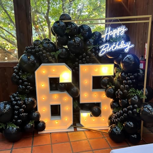 145pcs Black Balloons Different Sizes 18" 12" 10" 5" Black Latex Balloon Garland Arch Kit for Birthday Baby Shower Wedding Engagement Bachelorette Bridal Anniversary Graduation Party Decorations - Image 6