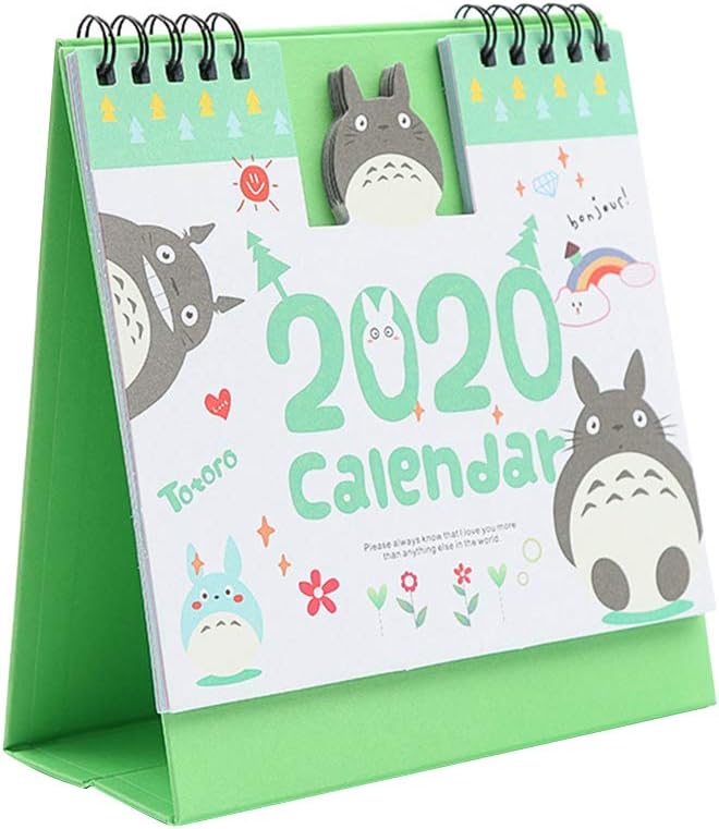 Cartoon Desk Calendar 2019-2020 Academic Planner Monthly Yearly Organizer (Totoro)