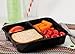 HomEquip (12 Pk) 3 Compartment Bento Lunch Boxes with Lids- Reusable/Disposable Portion Control Food Saver Containers-Meal Prep for Freezer Storage- BPA Free