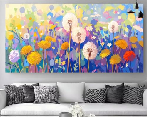 Diamond Painting Dandelion Grand Format 60x120cm pour Adulte DIY