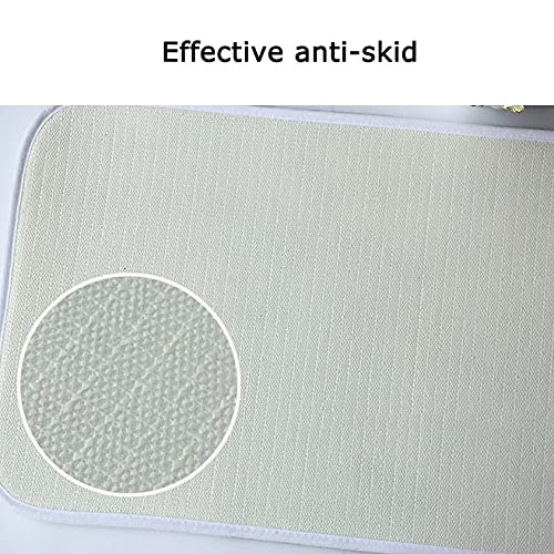 U/D Set 3 Tre Tappetini da Bagno, Lavabili in Lavatrice con Fondo Adesivo Antiscivolo, Tappetini da Bagno Assorbenti per La Doccia Tappetini Durevoli,Color 2