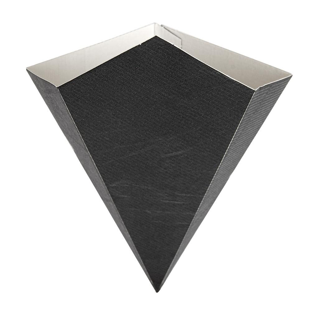 Thepack Lot de 200 cornets frits 100 g 230 g/m² 12,8 x 21,7 cm Noir