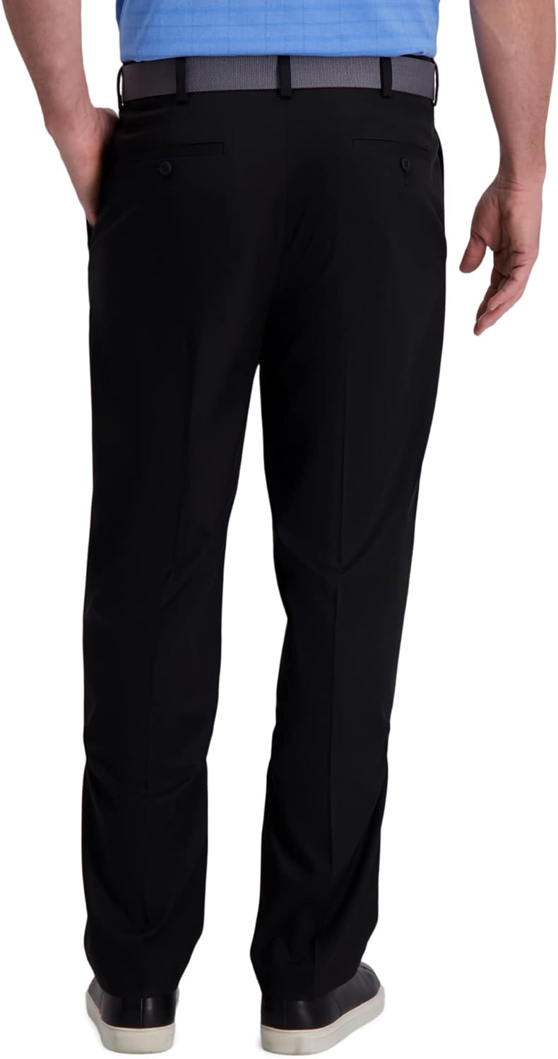 Haggar Men's Cool Right Performance Flex Classic Fit Pleat Front Pant (Regular and Big & Tall Sizes) - Image 3