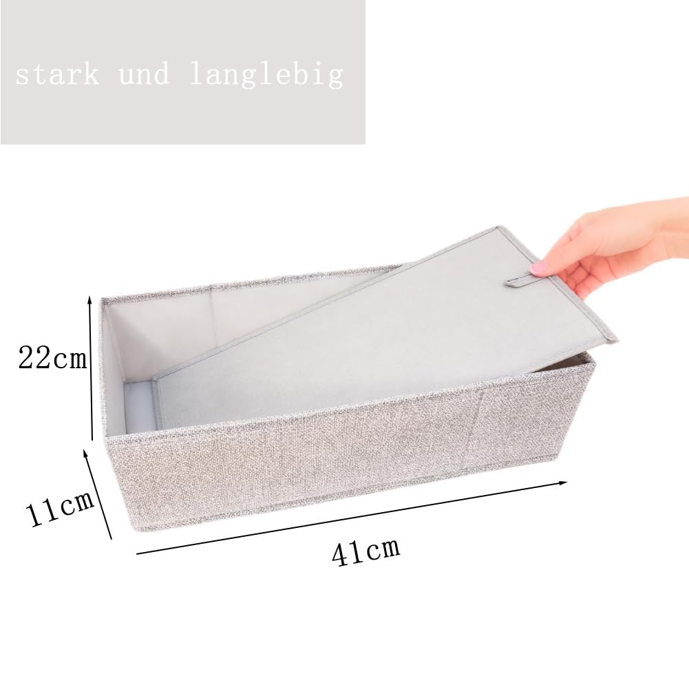 Organizador de cajones, 2 unidades, cajas de almacenamiento, organizador, cajas de tela, sistema de organización, cajas de almacenamiento plegables abiertas para dormitorio, ropa, ropa interior