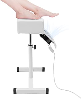 Silla para el cuidado de los pies, con aspiración, altura ajustable 48-68 cm, reposapiés con cojín de PVC, reposapiés para el descanso de las piernas, salón de belleza y salón de uñas, hasta 10