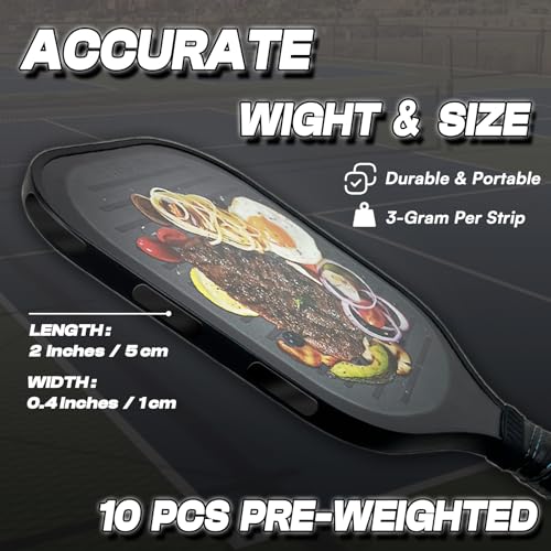 Lead Tape for Pickleball Paddles, 3g Pickleball Lead Tape Strips, Pickleball Accessories, Golf Lead Tape Tennis, 3M Adhesive, Easy Application, Increase Power, Control & Balance, Black - Image 5