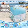 Axcoix 2-in-1 Pool Float Storage Bin, 30 x 30 x 30 Mesh Pool Toy Storage Organizer with Cover & Pockets, Floor/Hanging Pool Toy Net Storage Bag for Floats Inflatable Toys Beach Ball