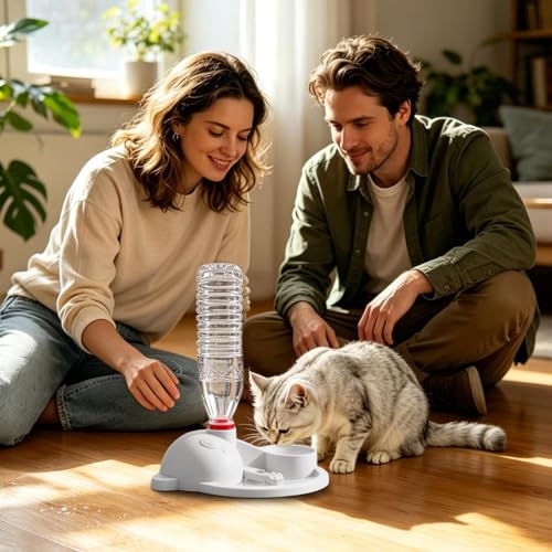 Soporte antivuelco para fuente de gatos con ventosas estables 3