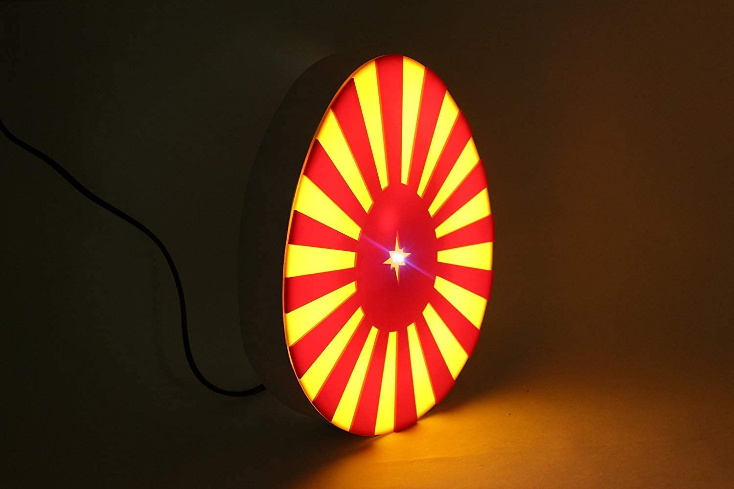 Han-Ture Oval Night Lamp - Red & Yellow Decorative Light -1