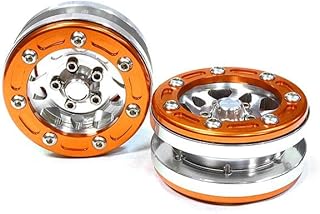 Integy RC Model C26173ORANGE Billet Machined 10 Spoke Type 2A Off-Road 1.9 Size Wheel (2) for Scale Crawler